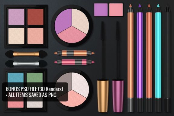 Makeup & Cosmetics Vector Set