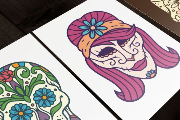 50 Vector Sugar Skulls
