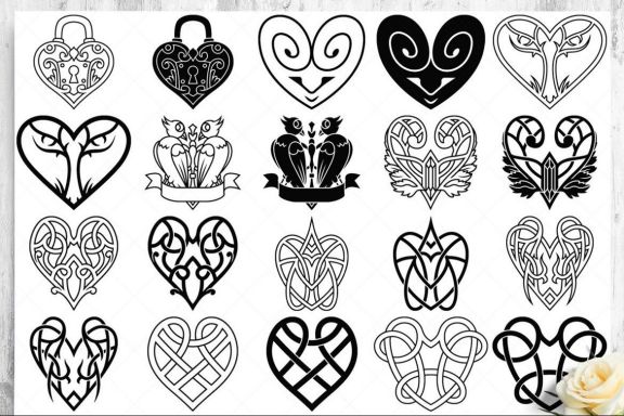 Heart Vector Ornaments and Patterns