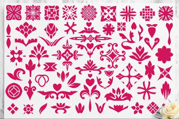 Heart Vector Ornaments and Patterns