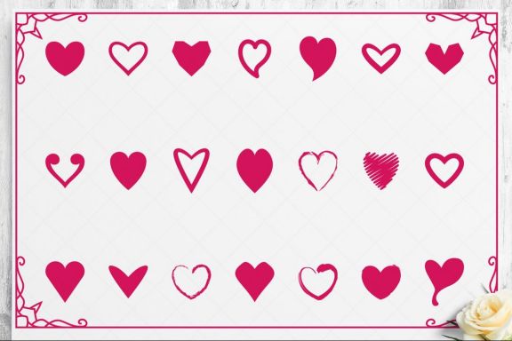 Heart Vector Ornaments and Patterns