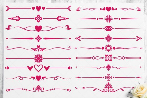 Heart Vector Ornaments and Patterns