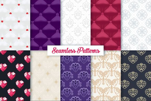 Heart Vector Ornaments and Patterns