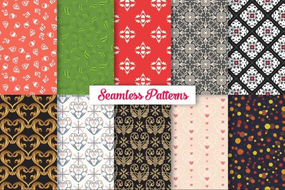 Heart Vector Ornaments and Patterns