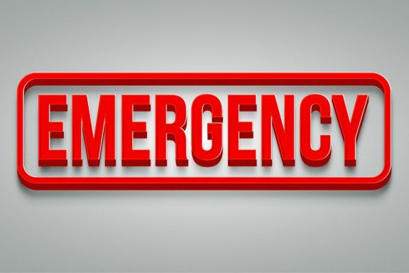 Emergency editable text effect vector