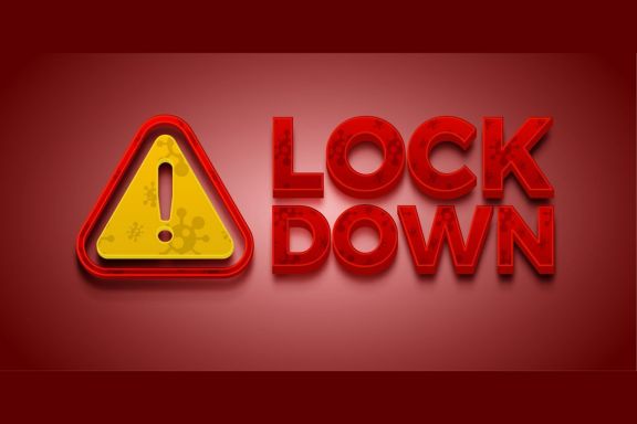 Lockdown editable text effect vector