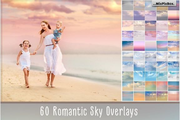 60 Romantic Sky Overlays