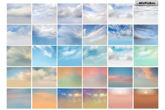 60 Romantic Sky Overlays