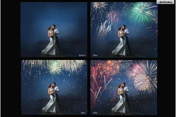 100 Fireworks Overlays