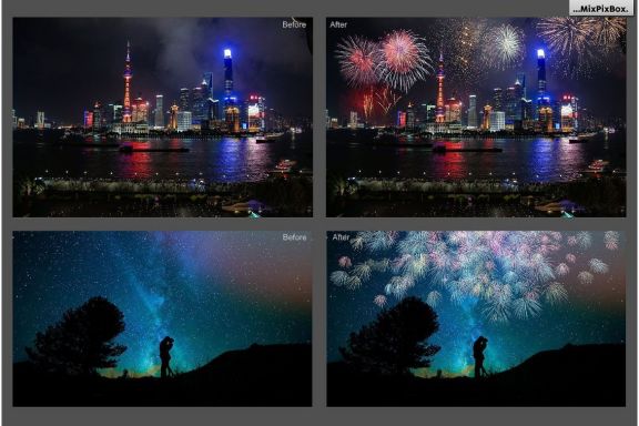 100 Fireworks Overlays