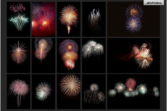 100 Fireworks Overlays