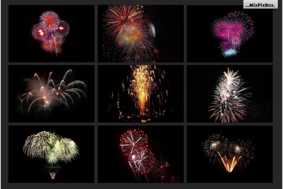 100 Fireworks Overlays