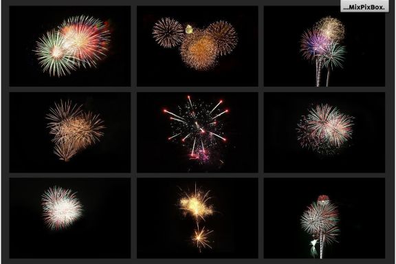 100 Fireworks Overlays