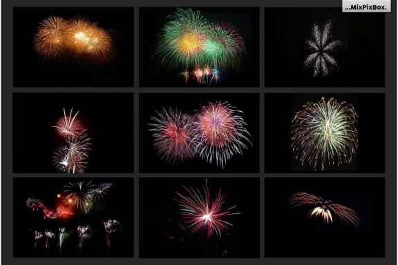 100 Fireworks Overlays