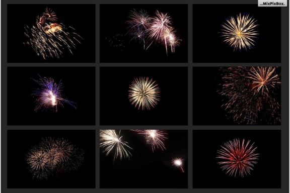 100 Fireworks Overlays
