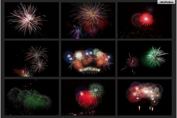 100 Fireworks Overlays