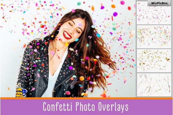 Confetti overlays + PS brushes