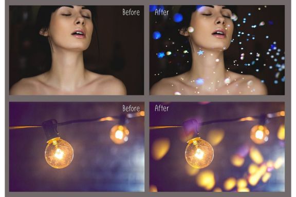 100 Glitter Effect Photo Overlays
