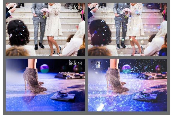 100 Glitter Effect Photo Overlays