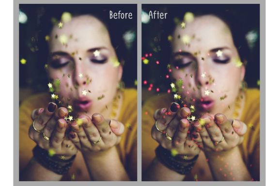 100 Glitter Effect Photo Overlays