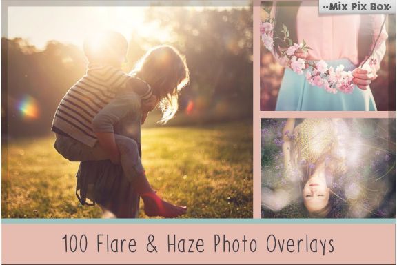 100 Sun Flare & Haze Overlays
