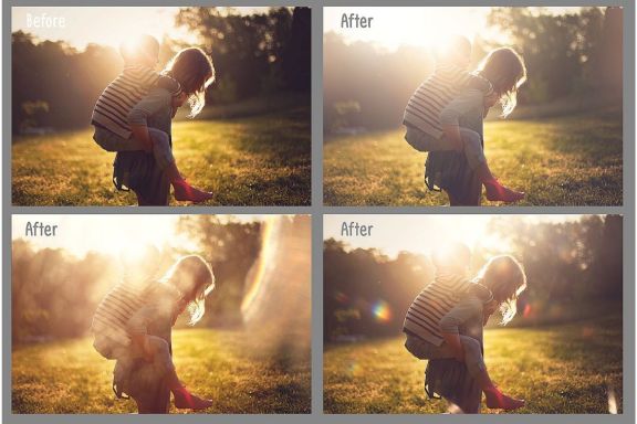 100 Sun Flare & Haze Overlays