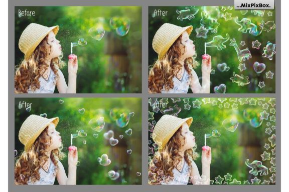 Funny Animals Soap Bubbles Photo Overlay