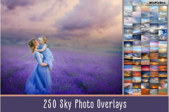 250 Sky Photo Overlays Bundle