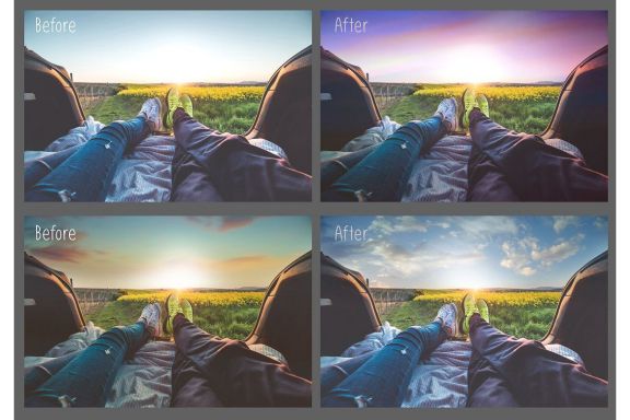 250 Sky Photo Overlays Bundle