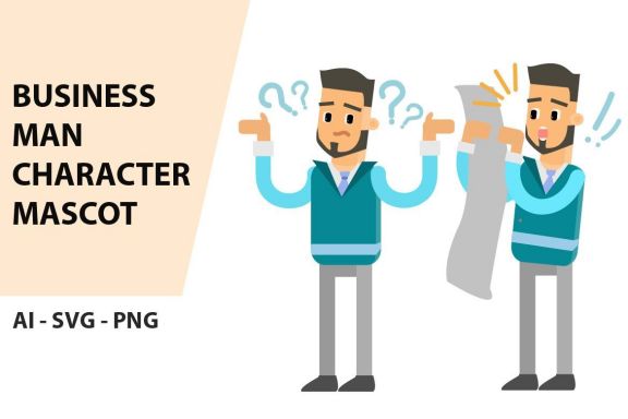 Business Man 2 Character Vector Vol. 4