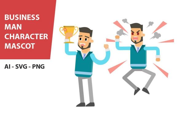 Business Man 2 Character Vector Vol. 4