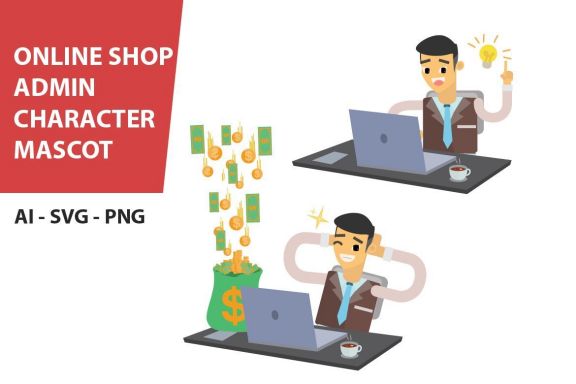Online Shop Admin Character Vector Vol. 3