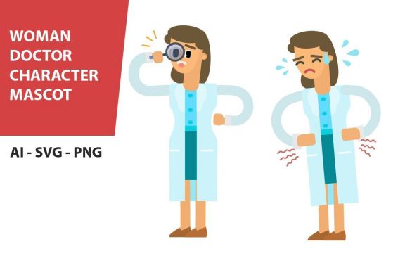 Woman Doctor Character Vector Vol. 4