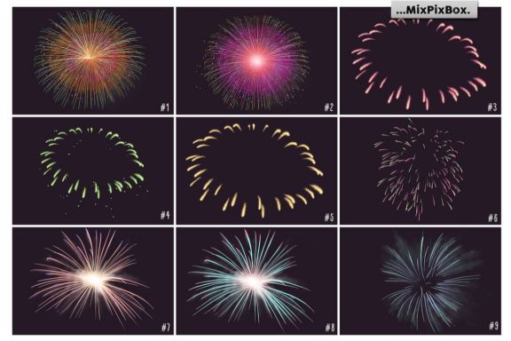 Holiday Fireworks Overlays