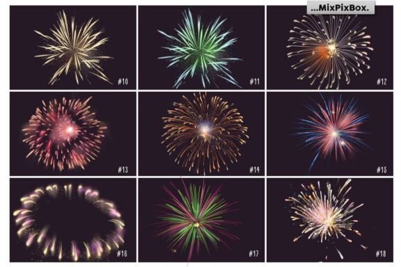 Holiday Fireworks Overlays