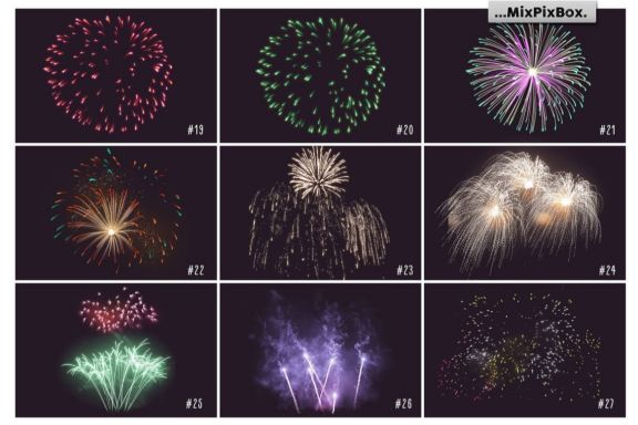 Holiday Fireworks Overlays