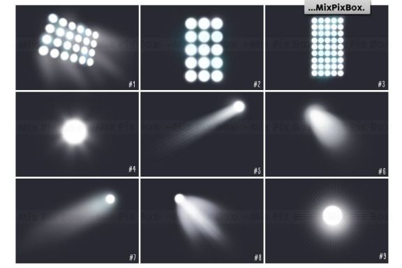 Stadium Lights Overlays + Backdrops