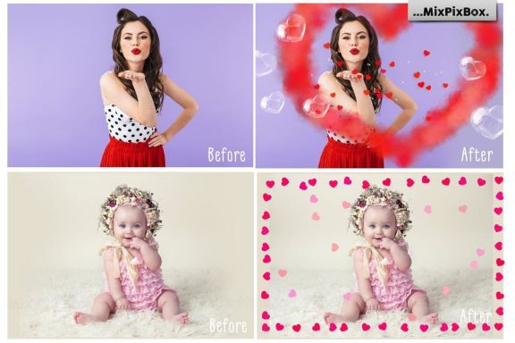 Blowing Kisses Photo Overlays