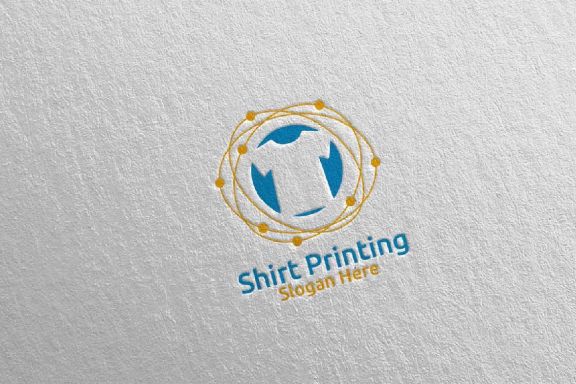 Bubble T shirt Printing Company Logo Design 73