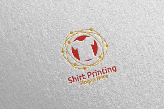 Bubble T shirt Printing Company Logo Design 73