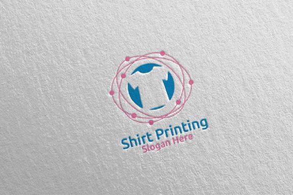Bubble T shirt Printing Company Logo Design 73