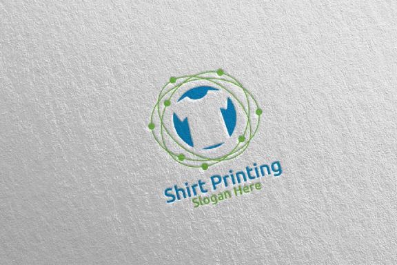 Bubble T shirt Printing Company Logo Design 73