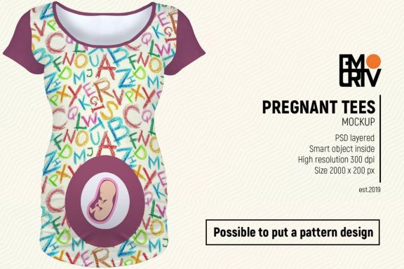 Pregnant Tees Mock-Up