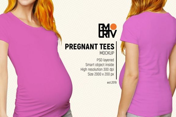 Pregnant Tees Mock-Up