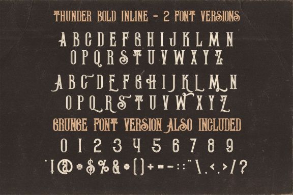 Thunder Bold Inline - Free Font Deeezy
