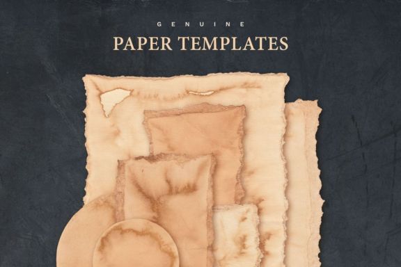 Vintage Paper PSD Mockup Set