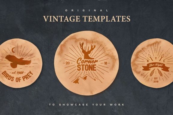 Vintage Paper PSD Mockup Set