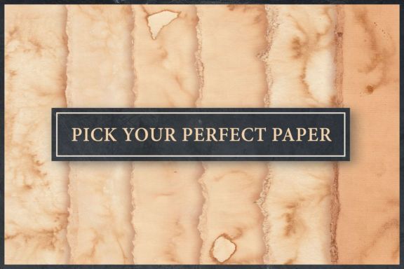 Vintage Paper PSD Mockup Set