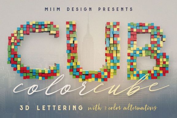 Color Cubes - 3D Lettering