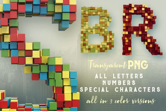 Color Cubes - 3D Lettering